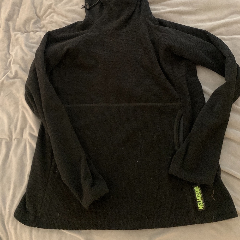Melanzana black womens hoodie size M